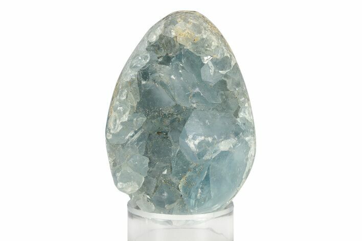 Crystal Filled Celestine (Celestite) Egg Geode - Madagascar #266896